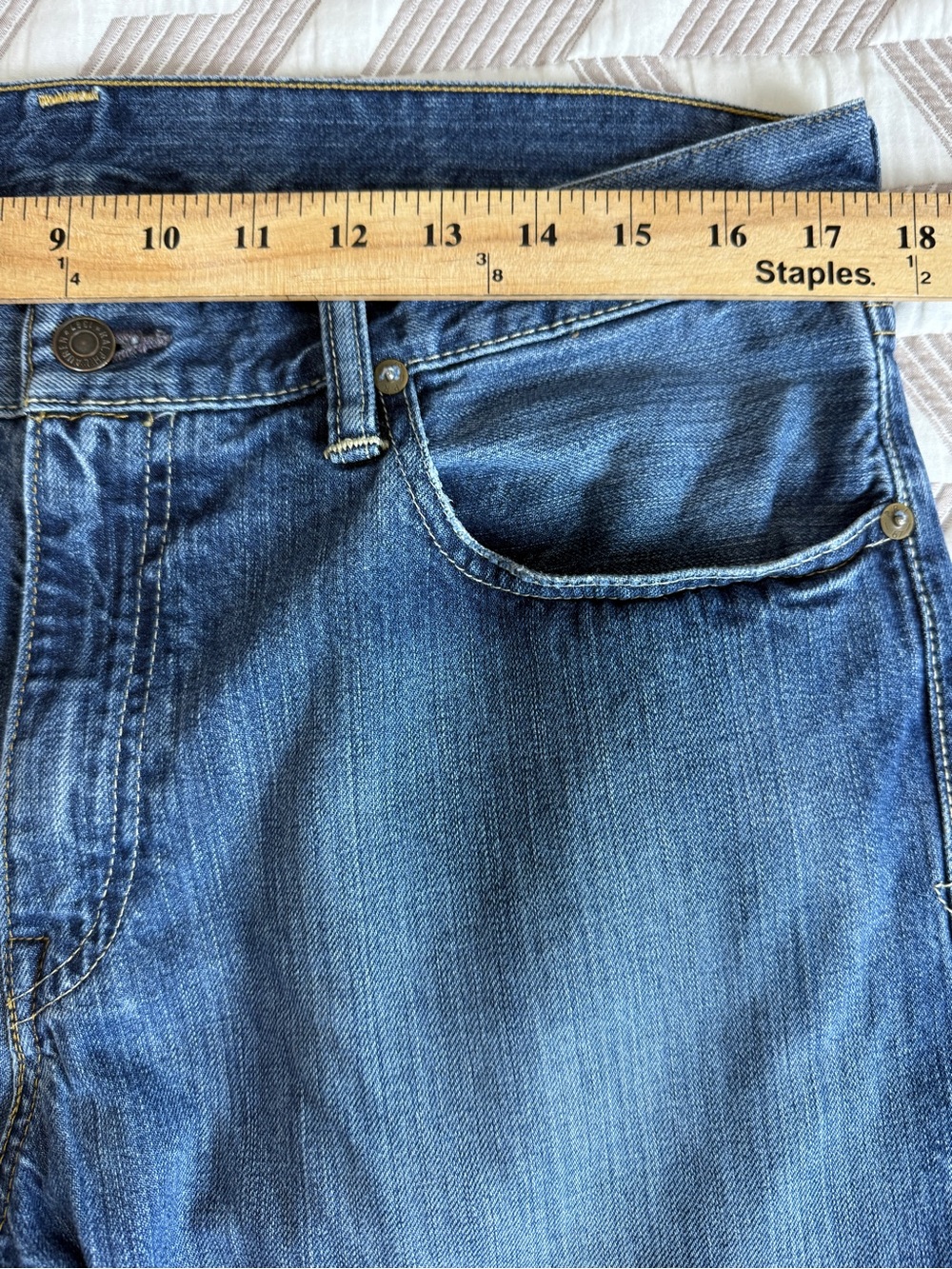 Polo Ralph Lauren Jeans 867 Classic Fit Blue Denim Mens 33x32 Vintage Style - Picture 7 of 8